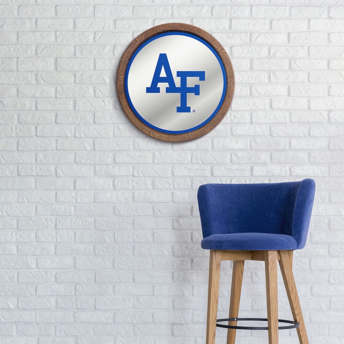 Air Force Falcons: Mirrored Barrel Top Mirrored Wall Sign - The Fan-Brand