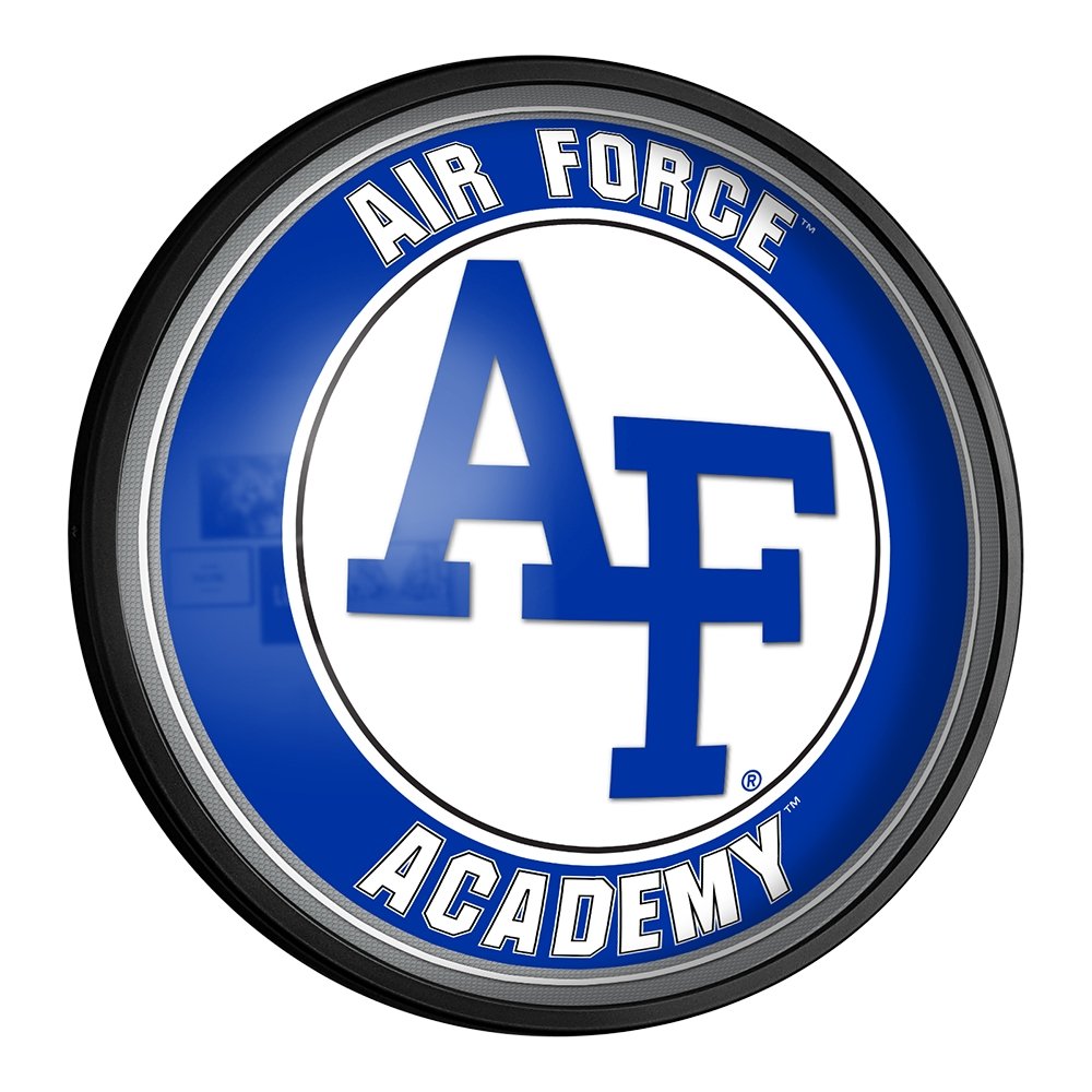 Air Force Falcons: Round Slimline Lighted Wall Sign - The Fan-Brand