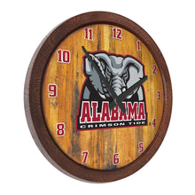 Load image into Gallery viewer, Alabama Crimson Tide: Al Logo - &quot;Faux&quot; Barrel Top Wall Clock - The Fan-Brand