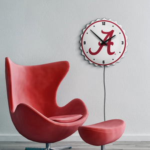 Alabama Crimson Tide: Bottle Cap Lighted Wall Clock - The Fan-Brand