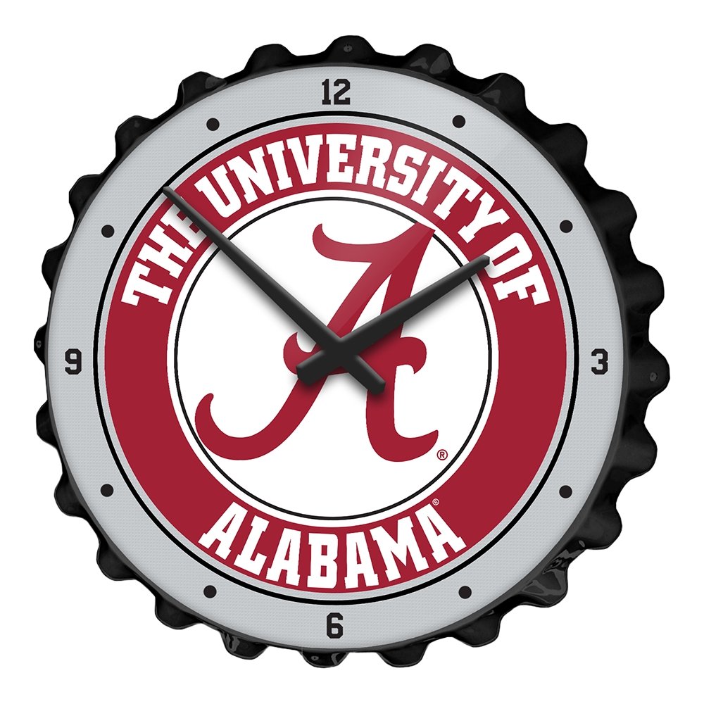 Alabama Crimson Tide: Bottle Cap Wall Clock - The Fan-Brand