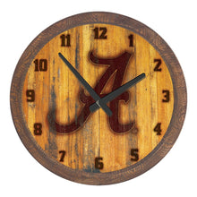 Load image into Gallery viewer, Alabama Crimson Tide: Branded &quot;Faux&quot; Barrel Top Wall Clock - The Fan-Brand