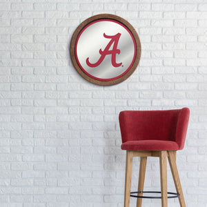 Alabama Crimson Tide: "Faux" Barrel Top Mirrored Wall Sign - The Fan-Brand