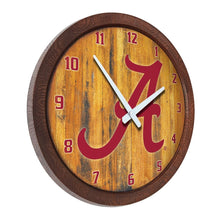 Load image into Gallery viewer, Alabama Crimson Tide: &quot;Faux&quot; Barrel Top Wall Clock - The Fan-Brand