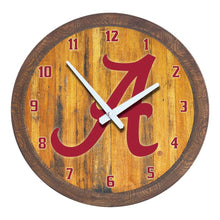 Load image into Gallery viewer, Alabama Crimson Tide: &quot;Faux&quot; Barrel Top Wall Clock - The Fan-Brand