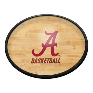 Alabama Crimson Tide: Hardwood - Oval Slimline Lighted Wall Sign - The Fan-Brand