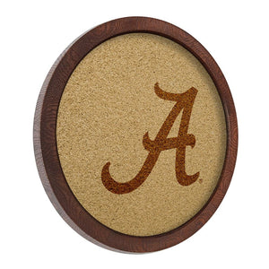 Alabama Crimson Tide: Logo - "Faux" Barrel Framed Cork Board - The Fan-Brand