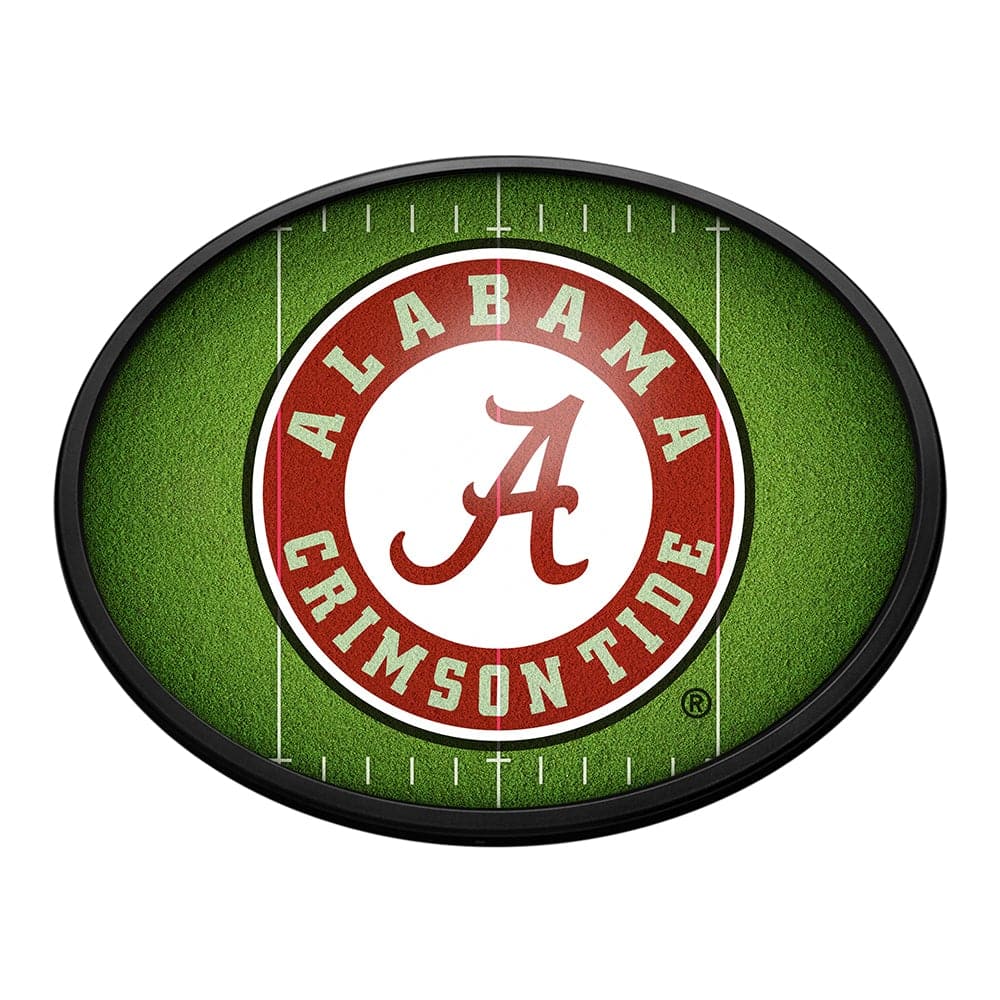 Alabama Crimson Tide: On the 50 - Oval Slimline Lighted Wall Sign - The Fan-Brand