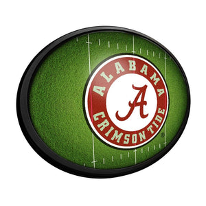 Alabama Crimson Tide: On the 50 - Oval Slimline Lighted Wall Sign - The Fan-Brand