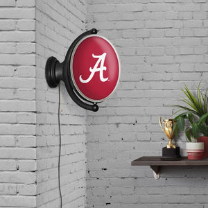 Alabama Crimson Tide: Original Oval Rotating Lighted Wall Sign - The Fan-Brand