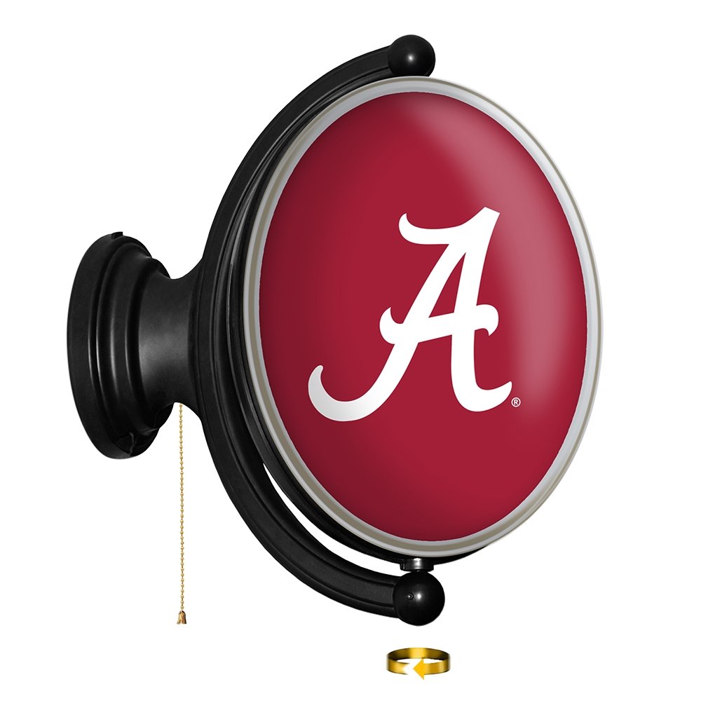 Alabama Crimson Tide: Original Oval Rotating Lighted Wall Sign - The Fan-Brand