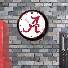Load image into Gallery viewer, Alabama Crimson Tide: Retro Lighted Wall Clock - The Fan-Brand