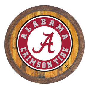 Alabama Crimson Tide: School Seal - "Faux" Barrel Top Sign - The Fan-Brand