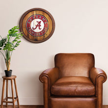 Load image into Gallery viewer, Alabama Crimson Tide: School Seal - Weathered &quot;Faux&quot; Barrel Top Sign - The Fan-Brand