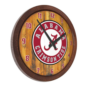 Alabama Crimson Tide: Seal - "Faux" Barrel Top Wall Clock - The Fan-Brand