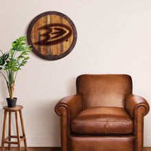 Load image into Gallery viewer, Anaheim Ducks: Branded &quot;Faux&quot; Barrel Top Sign - The Fan-Brand
