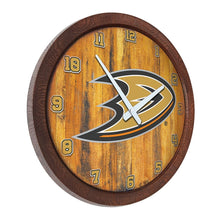 Load image into Gallery viewer, Anaheim Ducks: &quot;Faux&quot; Barrel Top Wall Clock - The Fan-Brand