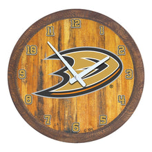 Load image into Gallery viewer, Anaheim Ducks: &quot;Faux&quot; Barrel Top Wall Clock - The Fan-Brand