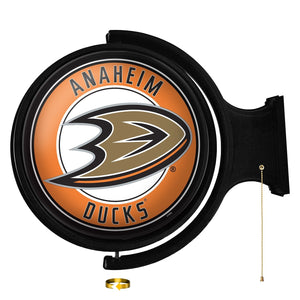 Anaheim Ducks: Original Round Rotating Lighted Wall Sign - The Fan-Brand