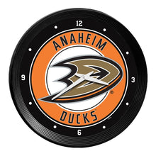 Load image into Gallery viewer, Anaheim Ducks: Ribbed Frame Wall Clock - The Fan-Brand