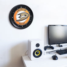 Load image into Gallery viewer, Anaheim Ducks: Ribbed Frame Wall Clock - The Fan-Brand
