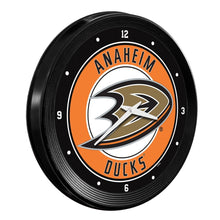 Load image into Gallery viewer, Anaheim Ducks: Ribbed Frame Wall Clock - The Fan-Brand