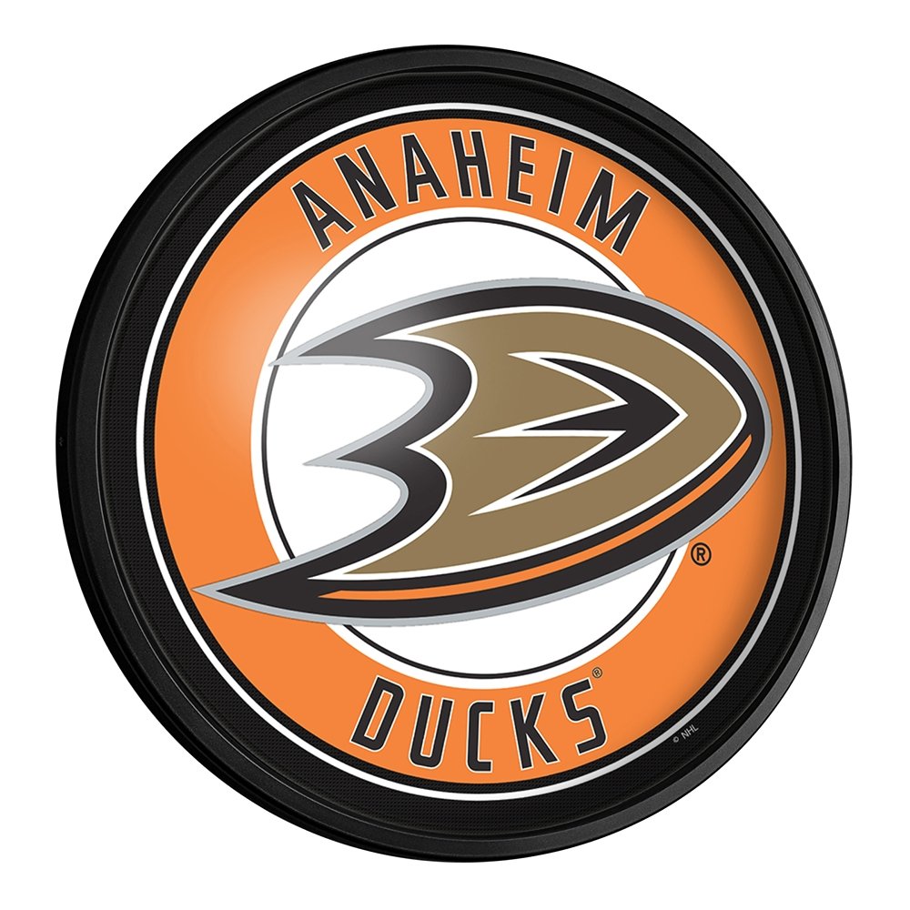 Anaheim Ducks: Round Slimline Lighted Wall Sign - The Fan-Brand