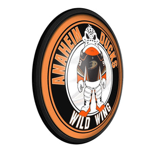 Anaheim Ducks: Wild Wing - Round Slimline Lighted Wall Sign - The Fan-Brand