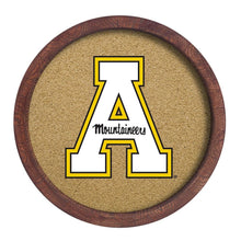 Load image into Gallery viewer, App State Mountaineers: &quot;Faux&quot; Barrel Framed Cork Board - The Fan-Brand