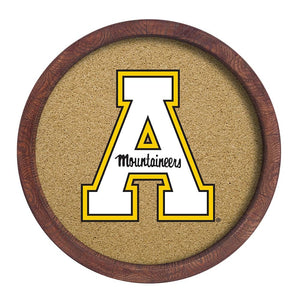 App State Mountaineers: "Faux" Barrel Framed Cork Board - The Fan-Brand