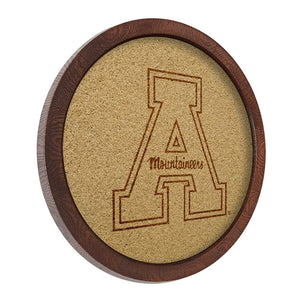 App State Mountaineers: "Faux" Barrel Framed Cork Board - The Fan-Brand