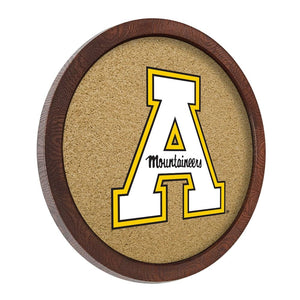 App State Mountaineers: "Faux" Barrel Framed Cork Board - The Fan-Brand