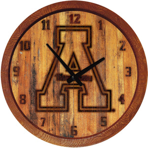 Appalachian State Mountaineers: Branded "Faux" Barrel Top Wall Clock - The Fan-Brand