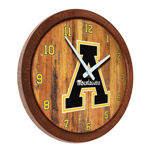 Appalachian State Mountaineers: "Faux" Barrel Top Wall Clock - The Fan-Brand