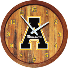 Load image into Gallery viewer, Appalachian State Mountaineers: &quot;Faux&quot; Barrel Top Wall Clock - The Fan-Brand