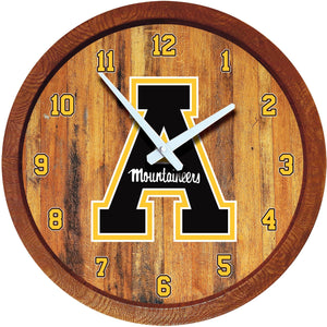 Appalachian State Mountaineers: "Faux" Barrel Top Wall Clock - The Fan-Brand