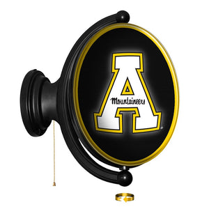 Appalachian State Mountaineers: Original Oval Rotating Lighted Wall Sign - The Fan-Brand