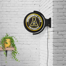 Load image into Gallery viewer, Appalachian State Mountaineers: Original Round Rotating Lighted Wall Sign - The Fan-Brand