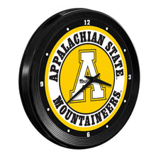 Load image into Gallery viewer, Appalachian State Mountaineers: Ribbed Frame Wall Clock - The Fan-Brand