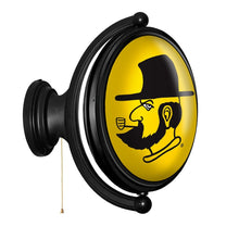Load image into Gallery viewer, Appalachian State Mountaineers: Yosef - Original Oval Rotating Lighted Wall Sign - The Fan-Brand