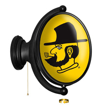 Load image into Gallery viewer, Appalachian State Mountaineers: Yosef - Original Oval Rotating Lighted Wall Sign - The Fan-Brand
