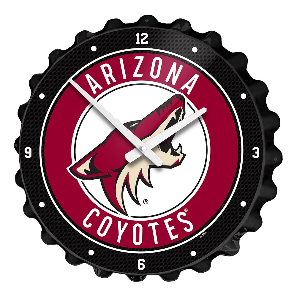 Arizona Coyotes: Bottle Cap Wall Clock - The Fan-Brand