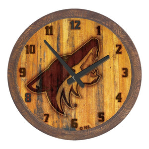Arizona Coyotes: Branded "Faux" Barrel Top Wall Clock - The Fan-Brand