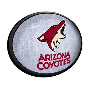 Arizona Coyotes: Ice Rink - Oval Slimline Lighted Wall Sign - The Fan-Brand