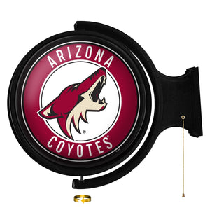 Arizona Coyotes: Original Round Rotating Lighted Wall Sign - The Fan-Brand