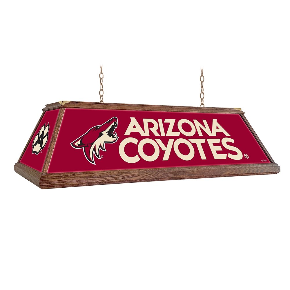 Arizona Coyotes: Premium Wood Pool Table Light - The Fan-Brand