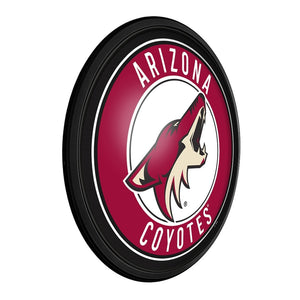 Arizona Coyotes: Round Slimline Lighted Wall Sign - The Fan-Brand