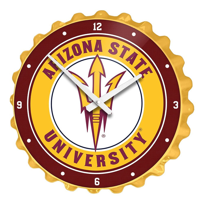 Arizona State Sun Devils: Bottle Cap Wall Clock - The Fan-Brand
