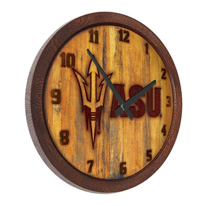 Arizona State Sun Devils: Branded "Faux" Barrel Top Wall Clock - The Fan-Brand