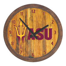 Load image into Gallery viewer, Arizona State Sun Devils: Faux Barrel Top Wall Clock Default Title